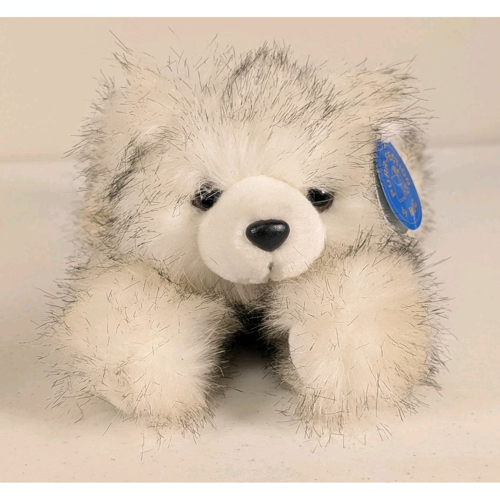 1992 MJC Purr-Fection Black & White Polar Bear Stuffed Animal Vtg Plush With Tag